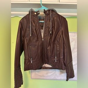 Women’s Fleece Lined Faux Leather Jacket